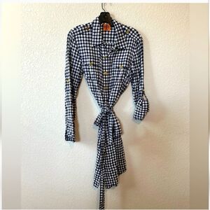 Tory Burch Cotton Button Down Shirt Dress Size 0